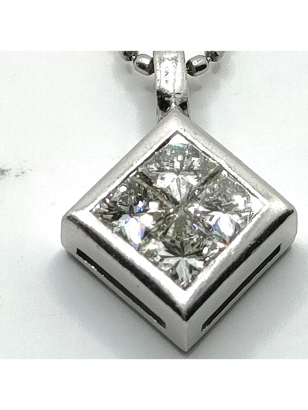 Jewelry Necklace Natural Diamond 0.5ct Platinum 5451779